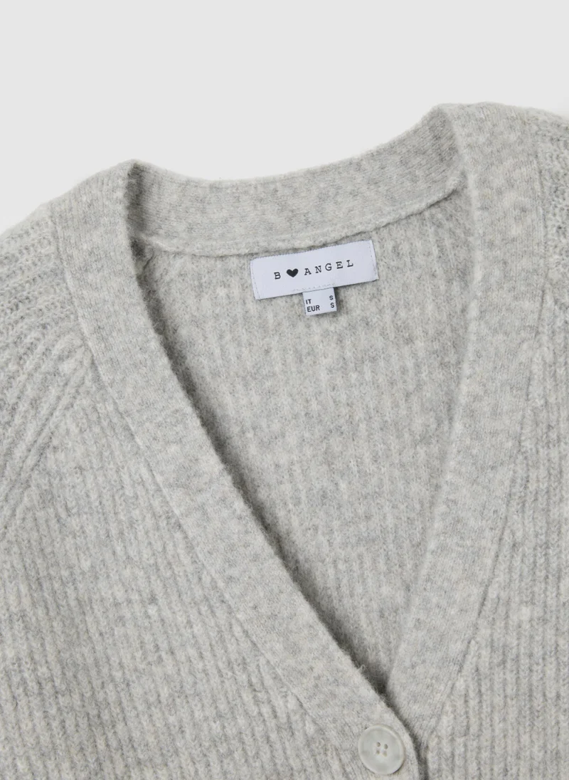 او في اس OVS Grey Oversized Fit Cardigan